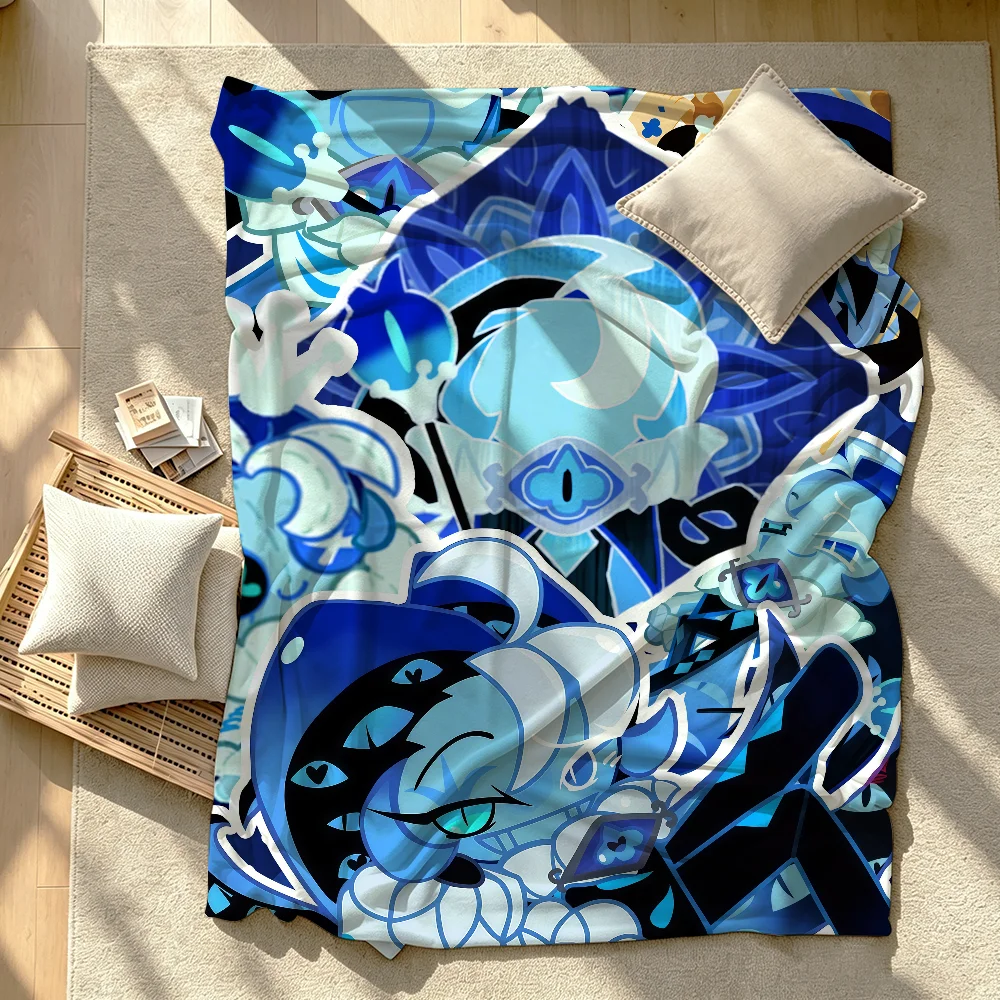 Shadow Milk C-Cookie Blanket Soft Warm And Thick Perfect For Bedroom Living Room Bed Sofa Camping Picnic Office Gift