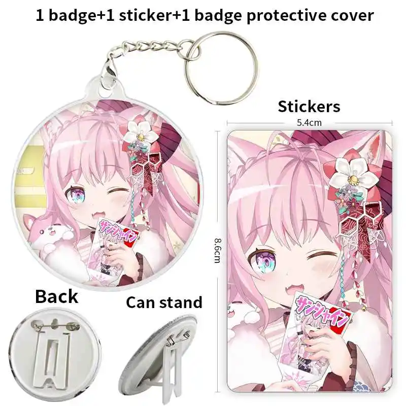 Hakui Koyori YouTuber Badge Brooch anchor Peripherals Pin Chest tag Metal Pupil Backpack Decoration Trinket