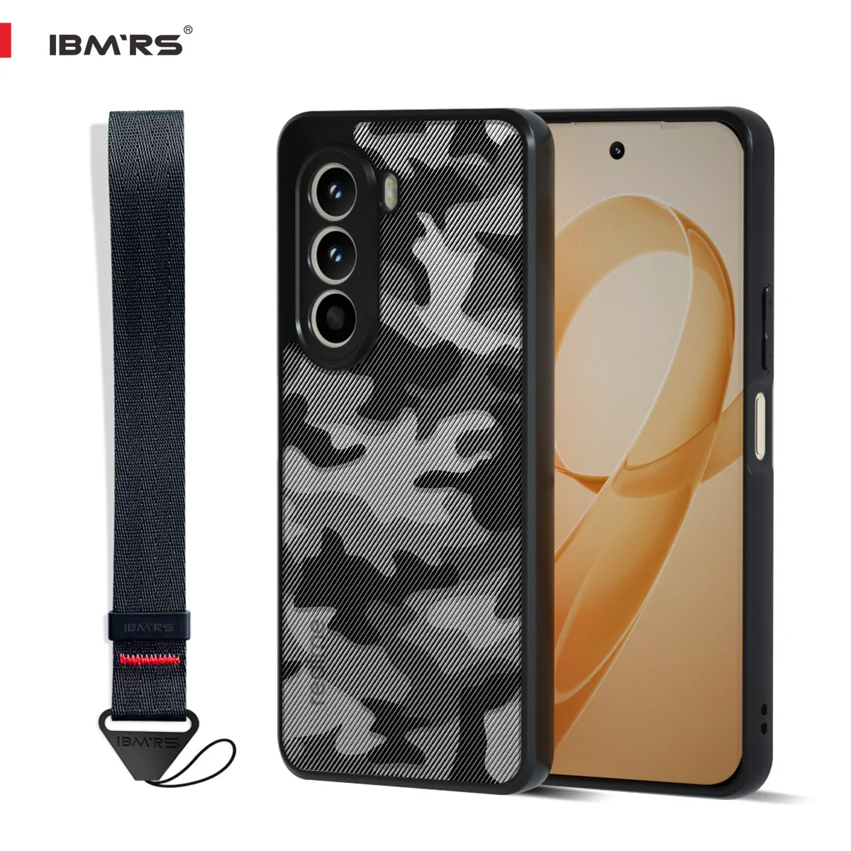 

For Realme P4X 5G Case, Heavy Duty Camo Shockproof Cover with Anti-Lost Wrist Strap