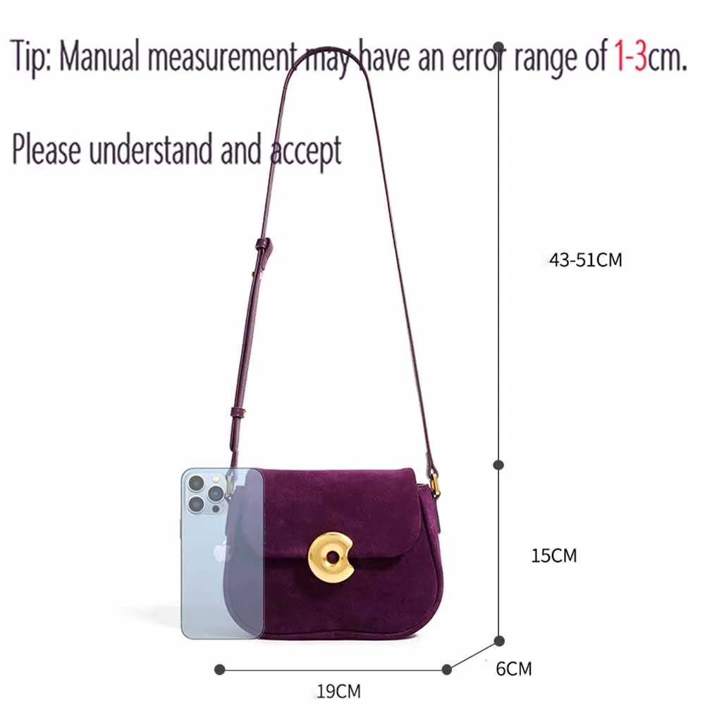 Motingsome Luxury Suede Cowhide Leather Women Bag Niche Designer Bags Chic Lady Wedding Party Small Shoulder Bags Mini Tote 2023