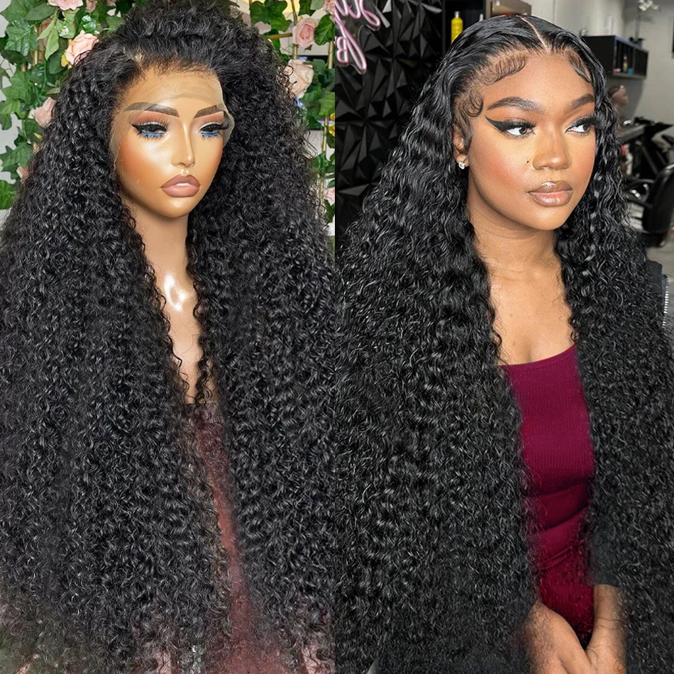 200% Loose Deep Wave Transparent 34 36 Inch 13x4 HD Lace Frontal Human Hair Wig Culry 13x4 Lace Front Wig For Women Bling Hair