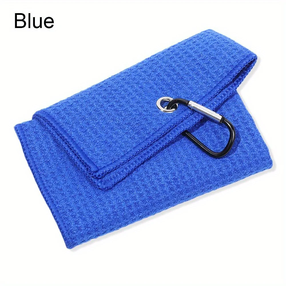 Supreme Absorbent Microfiber Golf Towel with Carabiner Clip - Durable Club, Ball & Hand Cleaner