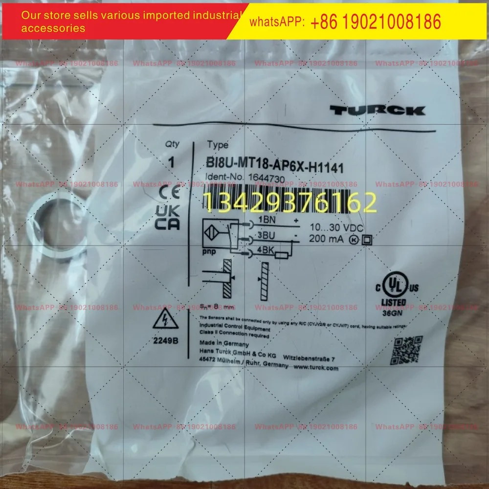 New Original Turck BI8U-MT18-AP6X-H1141 Solder Mask Inductive PNP Proximity Switch