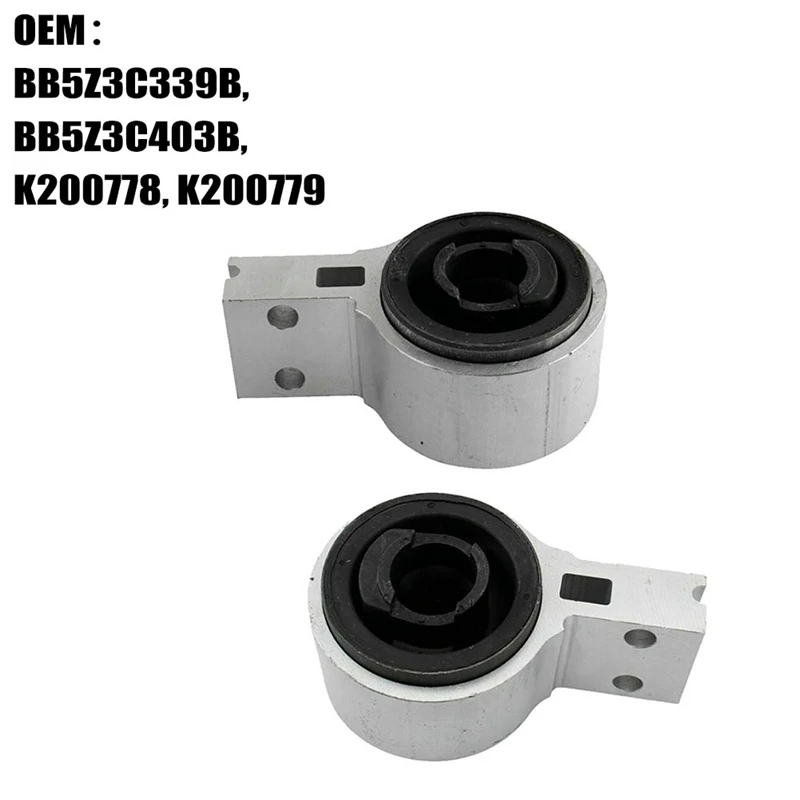 

2 Pcs LH & RH Front Lower Rearward Control Arm Bushing Bracket Silver BB5Z3C339B, BB5Z3C403B For Explorer 2011-2017