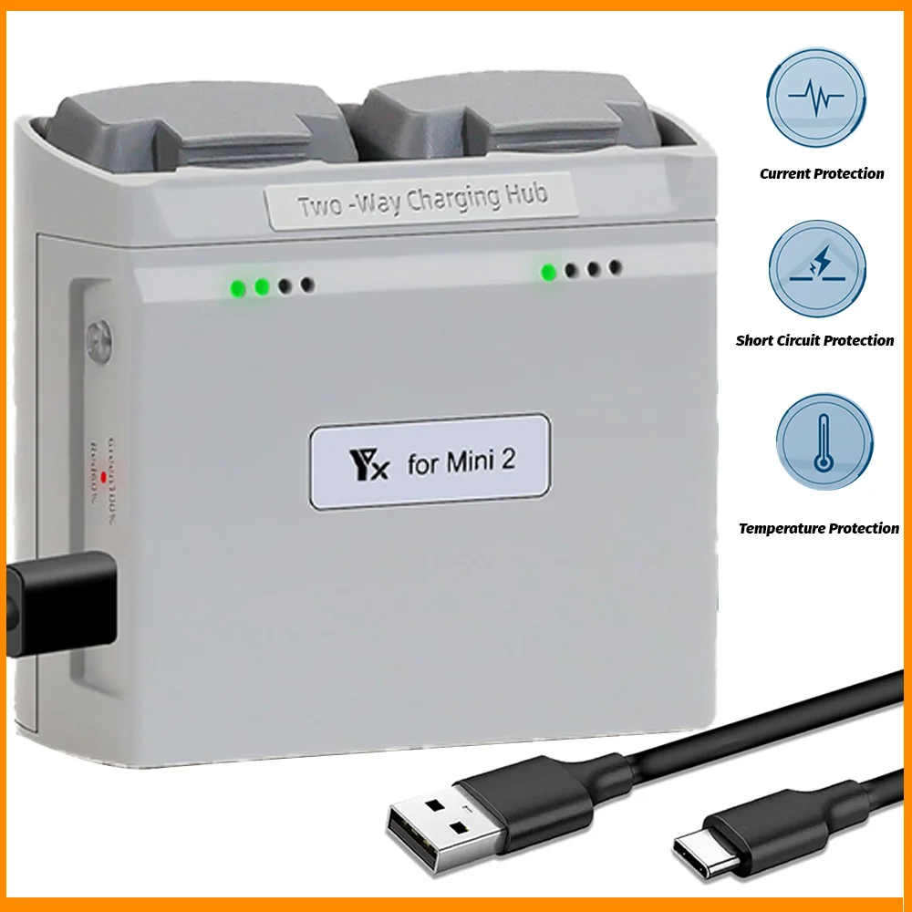 

Зарядный концентратор для DJI Mini 4K/Mini 2SE/Mini 2/Mini SE, двусторонний менеджер батарей, быстрая зарядка, внешний аккумулятор, аксессуары для дронов