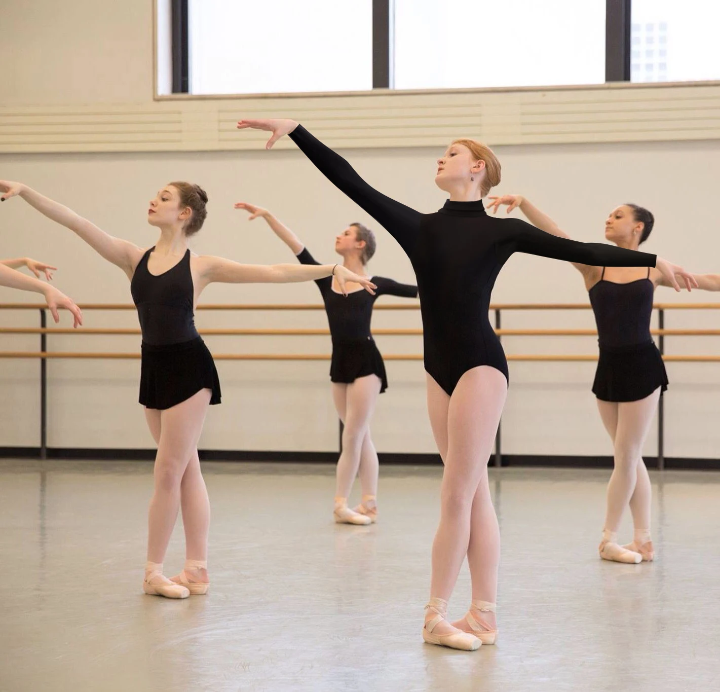 Justaucorps de Ballet pour femmes, col roulé, manches longues, justaucorps de danse, fermeture éclair au dos, vêtements de danse, Costumes d'halloween pour adultes