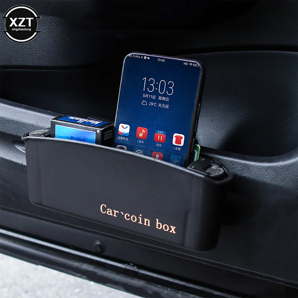 Car Auto Door Side Hanging Garbage Coin Case supporto per telefono in plastica scatola di immagazzinaggio finitura cellulare cestino scatola per occhiali