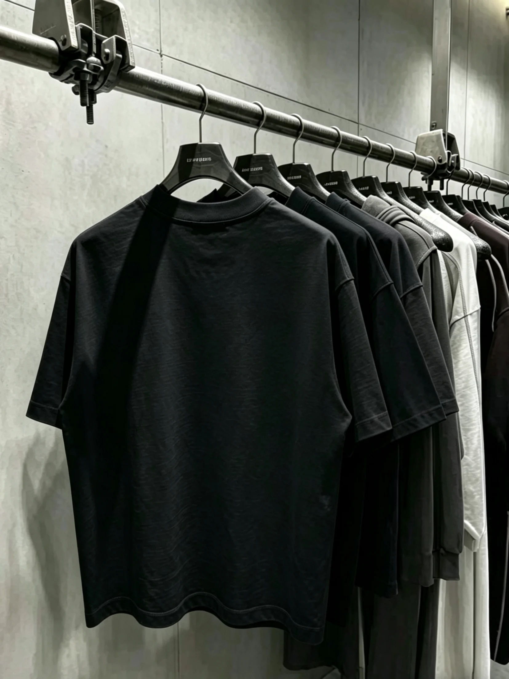 American Style Heavyweight GEWAGEMA 2026 New Print Blurry Number round Neck Loose Casual Short Sleeve T-Shirt for Men