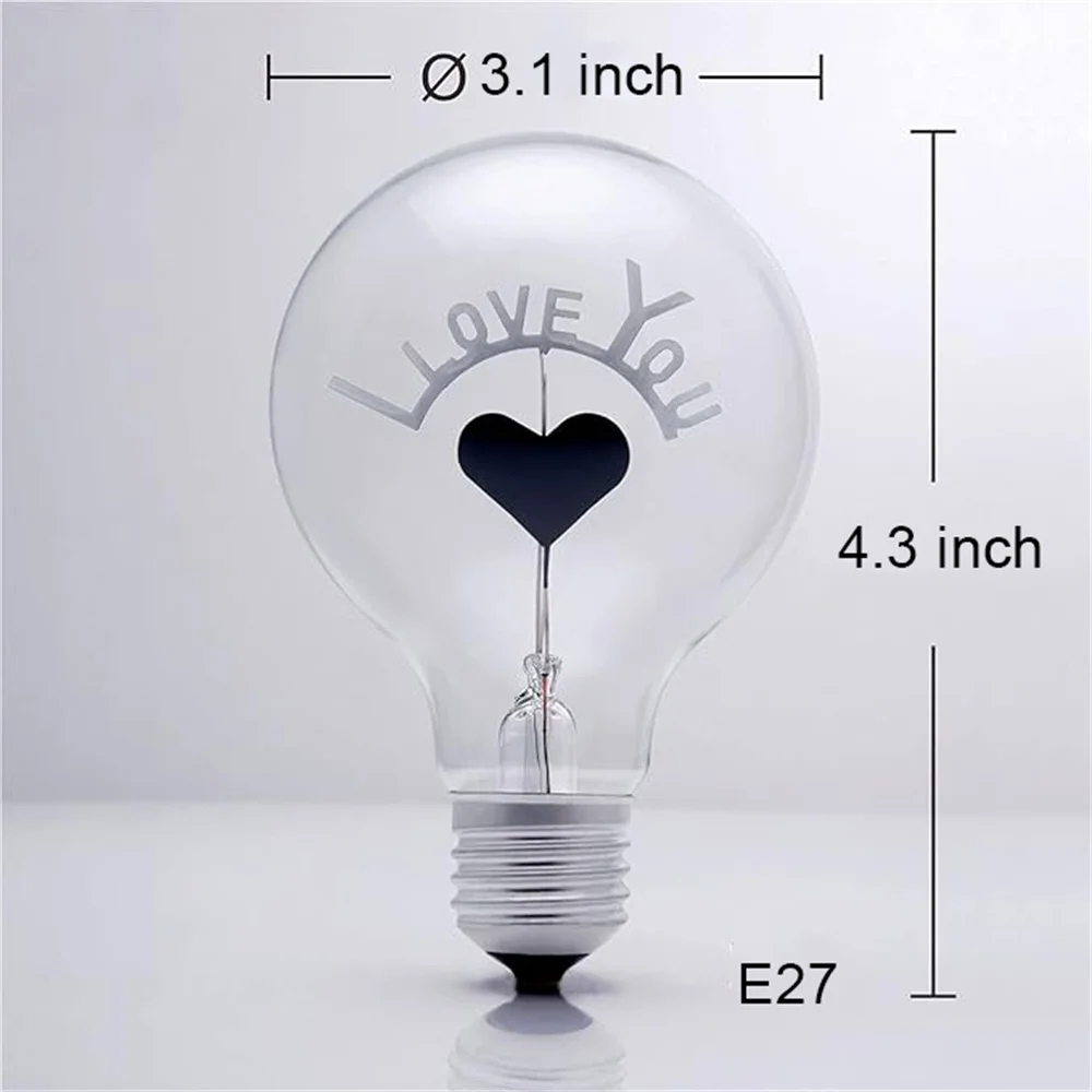 Creative Light Bulb, Antique Vintage Style Light Bulb, G80 Size, E27 Base, Artistic Gift Christmas Decoration Ambience Light