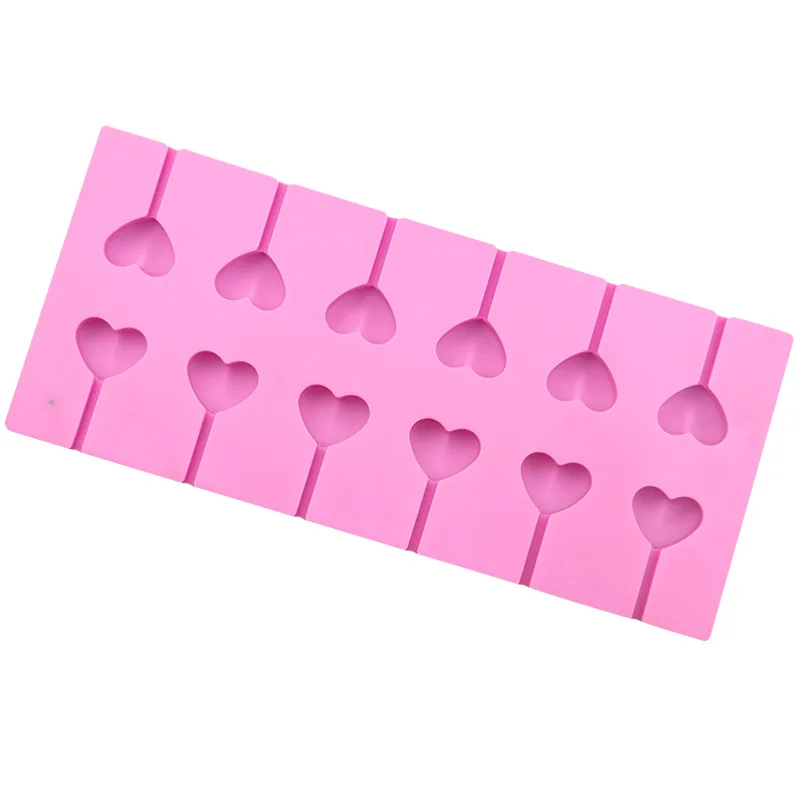 12-Piece Love Lollipop Chocolate Bar Mold Xg1053 No Stick