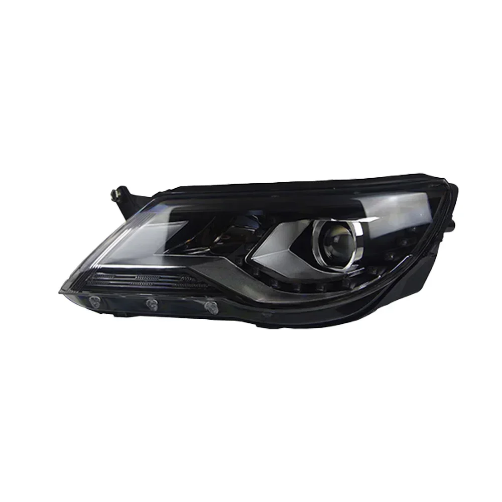 

STLFtuning cars Headlight For VW Tiguan 2010 Headlights LED DRL Running lights Bi-Xenon Beam Fog lights angel eyes Auto levels