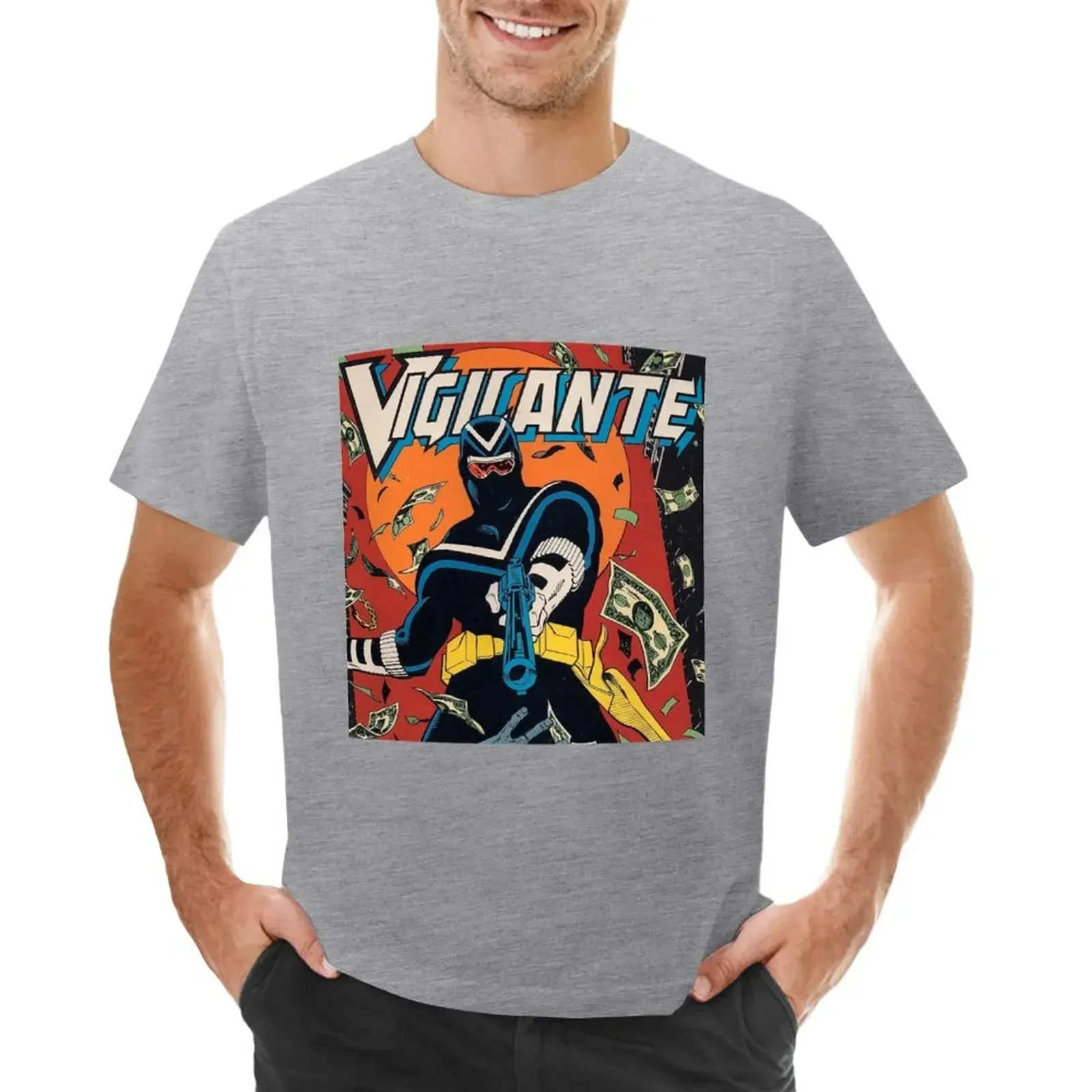 New fashion heavyweight vintage Vigilante Peacemaker Quotes T-shirt aesthetic clothes vintage oversizeds mens vintage t shirts image 5