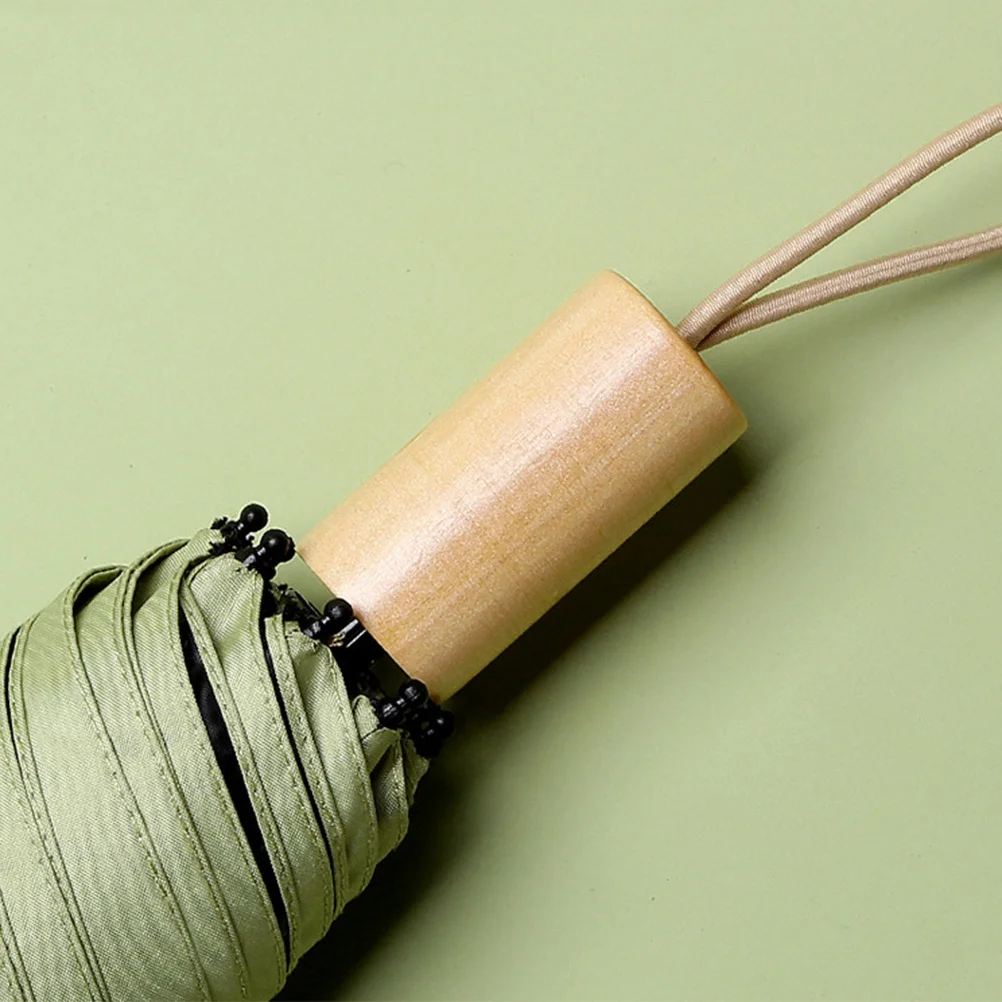 

Folding Section Sun Rain Dual Use Uv Proof Portable Lightweight Durable Compact Sunshade Green Folding Umbrella