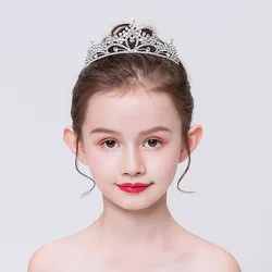 Crystal Crown For Girl Rhinestone Hair Comb Little Princess Tiaras Birthday Performance Dance Children Hair Accessories Jewelry