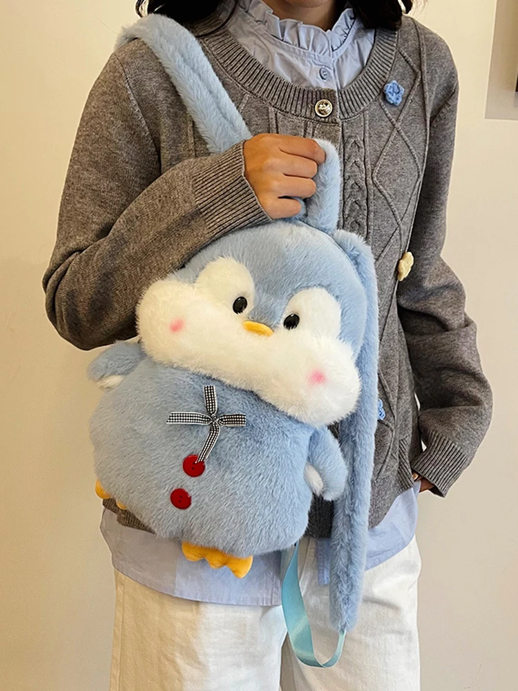 pinguim-fofo-plu-bapa-casual-leve-grande-capacidade-doce-bolsa-para-meninas-presente-versatil-desenho-animado-sle-poliester