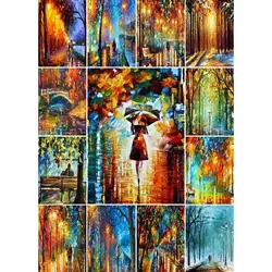 Leonid Afremov Inspired Landscape Posters  Contemporary Art Prints for Interior Design Wall Decor