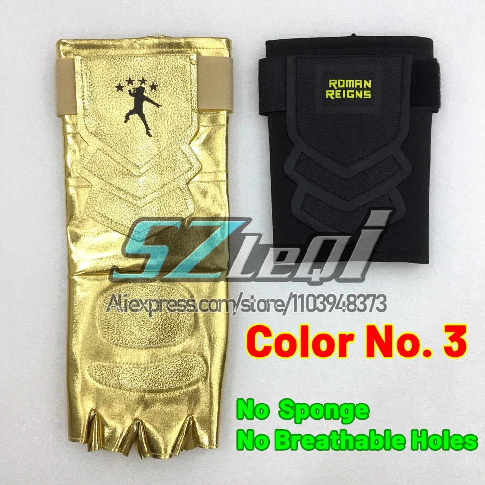 Premium Red Gold Motorcycle Gloves Set For Roman Reigns With Sponge Gloves Weight Lifting Wrestling Outdoor Sports Gauntlet Sets