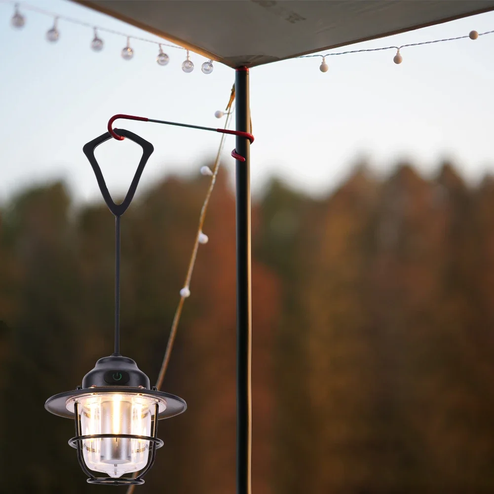 Camping Light 1200mAh Mini Metal Chandelier 2700K/6500K Retro Atmosphere Chandelier Stepless Dimming Type C Charging for Outdoor