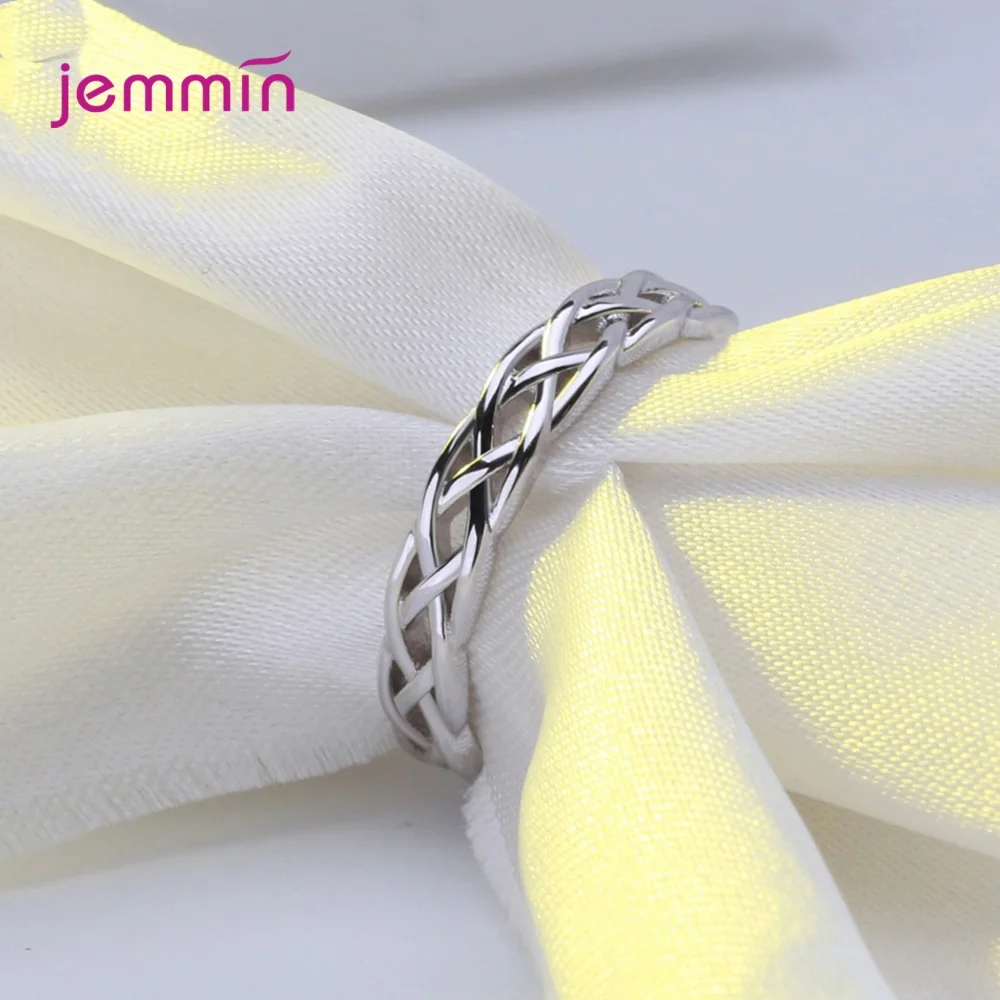Vintage Authentic 925 Sterling Silver Hollow Rings for Women Wedding Engagement Anniversary Finger Female Jewelry