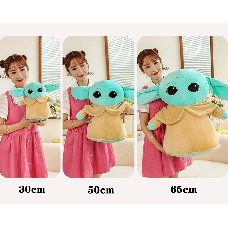 30-65cm Baby Yoda Plush Toys Mandalorian Grogu Cartoon Kawaii Plushie Anime Birthday Pillow Stuffed Gift for Childrens Xmas - view 3