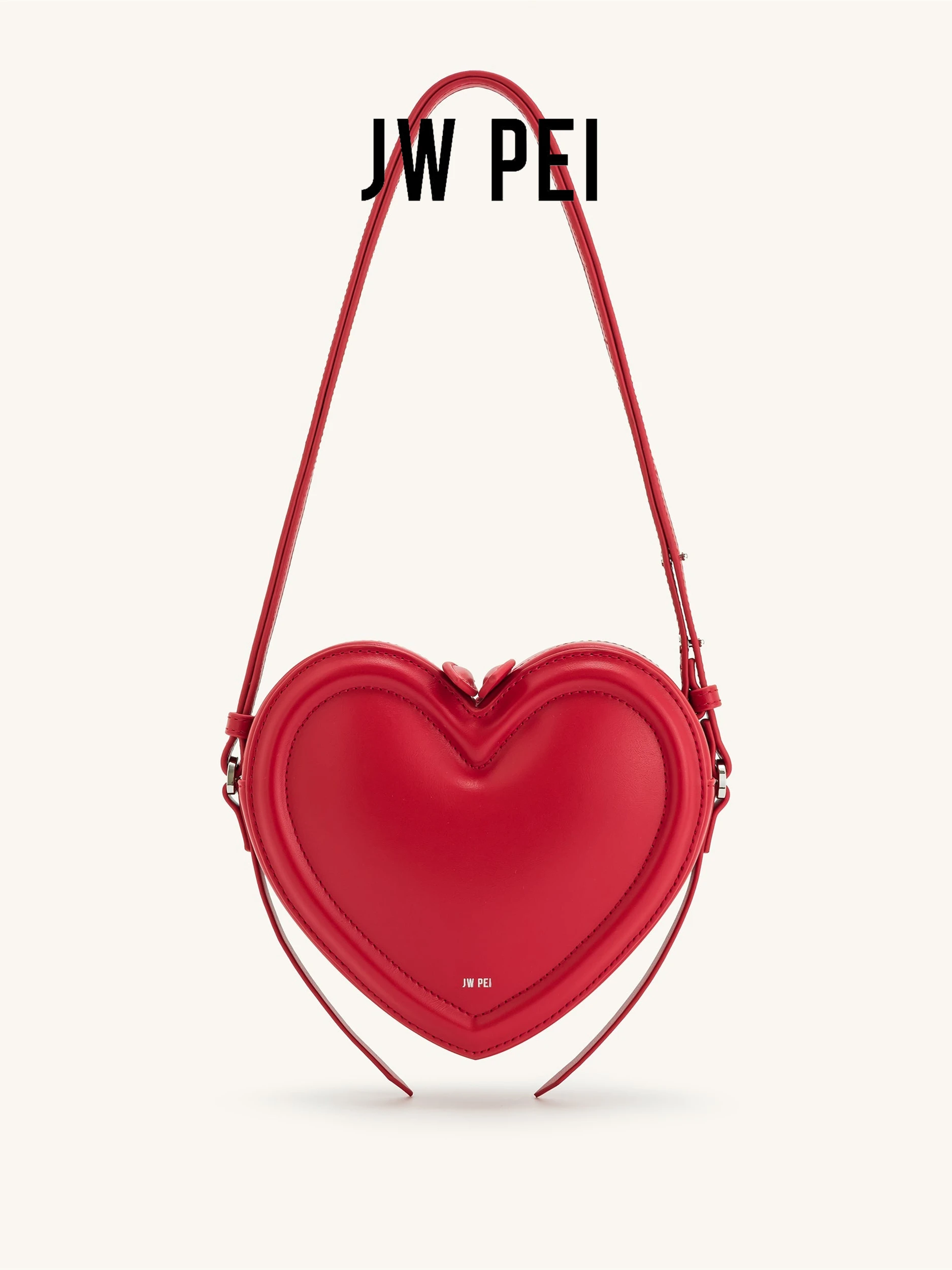 

JW PEI Arlene Heart Shape Сумка на плечо для женщин, 3D Love Design Нишевый кошелек через плечо, сумка для путешествий под мышками для работы в офисе, новинка 2025