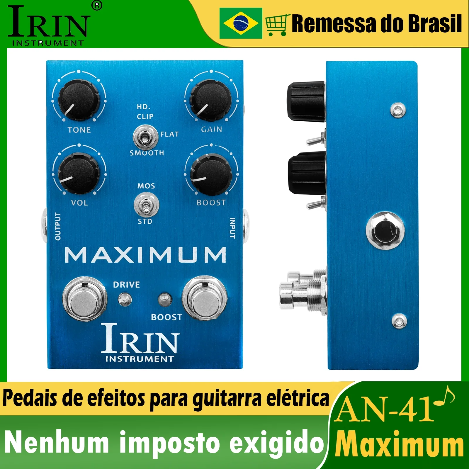 IRIN AN-41 Maximum Guitar Effect Pedal Integrated Overdrive Effect Field Effect Tube True Bypass Electric Guitar Accessory