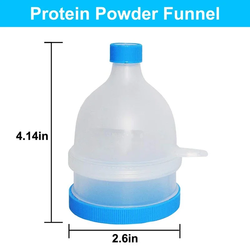 Imagem -02 - Funil de Proteína em pó para Garrafa de Água Funil de Enchimento Portátil Ginásio Parceiro Protein Shaker Bpa Camadas