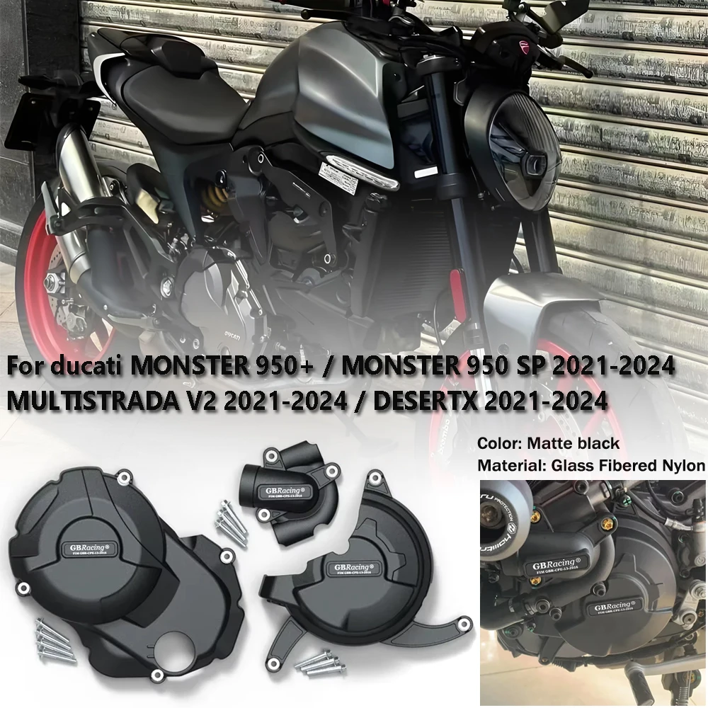 

for Ducati MONSTER 950 SP/Plus MULTISTRADA V2 DESERTX 2021-2024 GBRacing Engine Protection Cover Motorcycle Accessories and modi