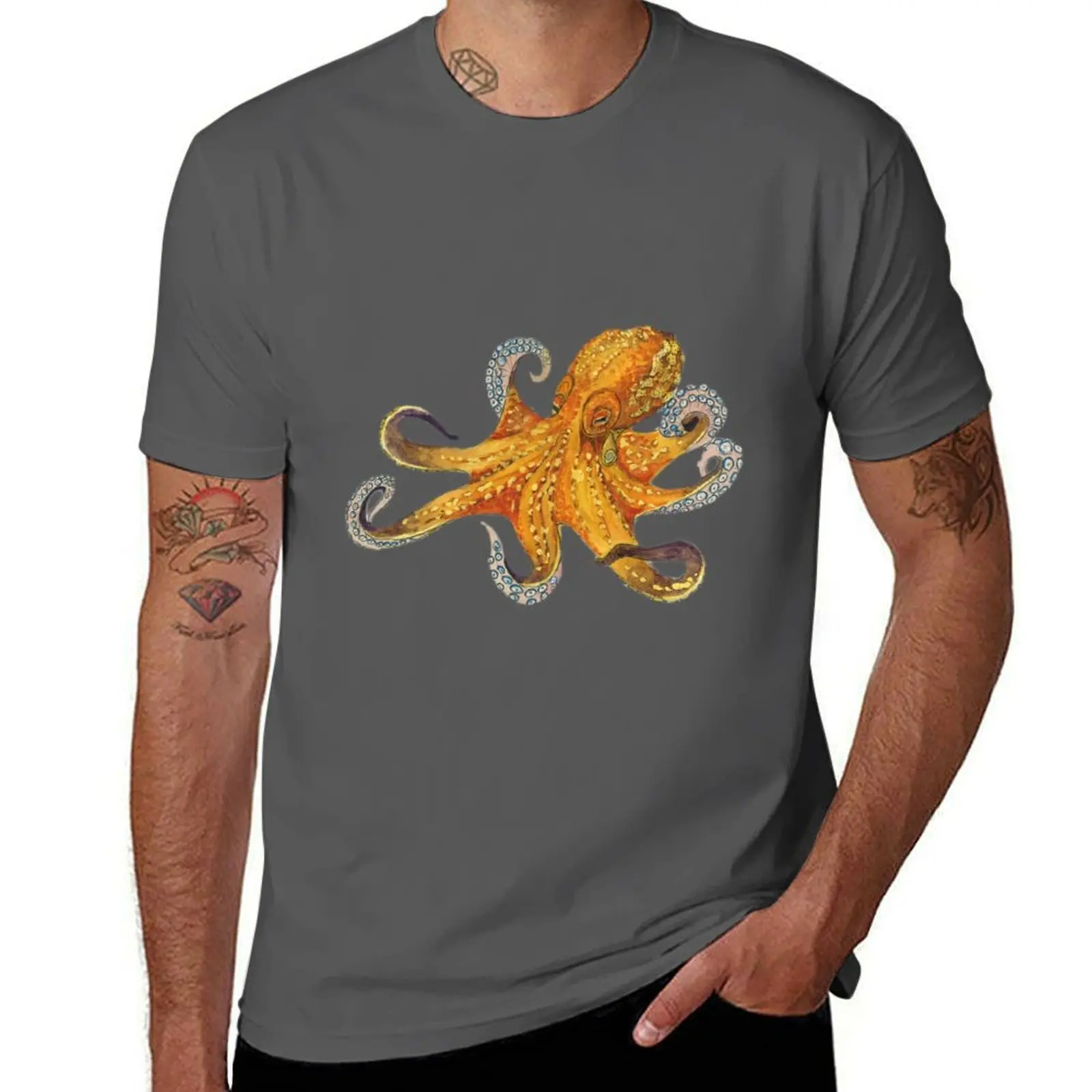 Giant Pacific Octopus (without white outline) T-Shirt Casual Everyday Wear T-Shirt