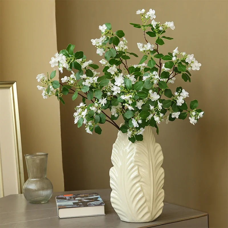 27'' Artificial Flowers Fresh Jasmine Simulation Flowers for Home Decoration, Hotel & Homestay Decor, Photography Props