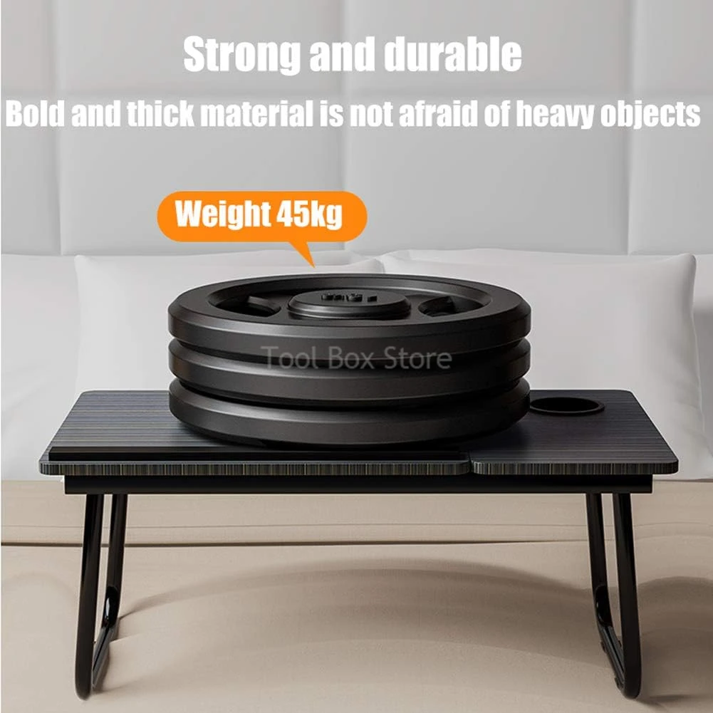 Folding Laptop Table On Bed Sofa Laptop Support Foldable Lazy Table Board Lifting Adjustable Computer Desk With Cup Holder