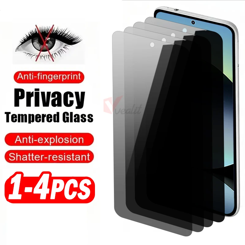 

1-4pcs Privacy Tempered Glass for Redmi Note 14 13 12 11 Pro+ 14S 12S 11S Anti Spy Screen Protector for Redmi Turbo 3 4 Pro Film