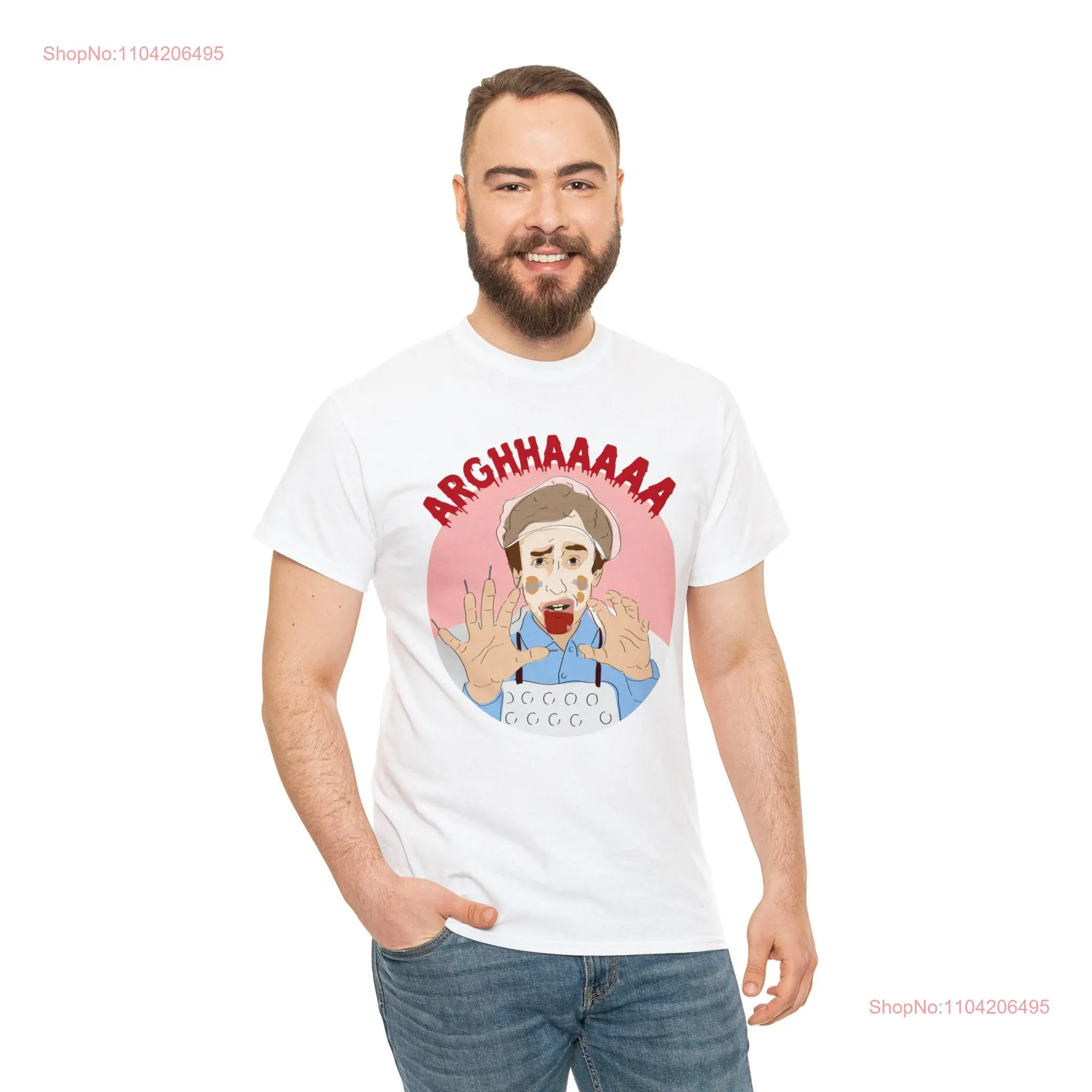 Alan Partridge Zombie Cotton lighter colours T Shirt long or short sleeves