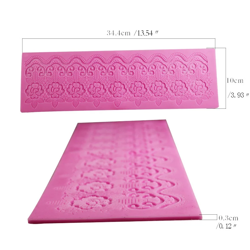 Lace Flower Wedding Cake mold Silicone Beautiful Flower Lace Fondant Mold Mousse Sugar craft Icing Mat Pastry Baking Tool