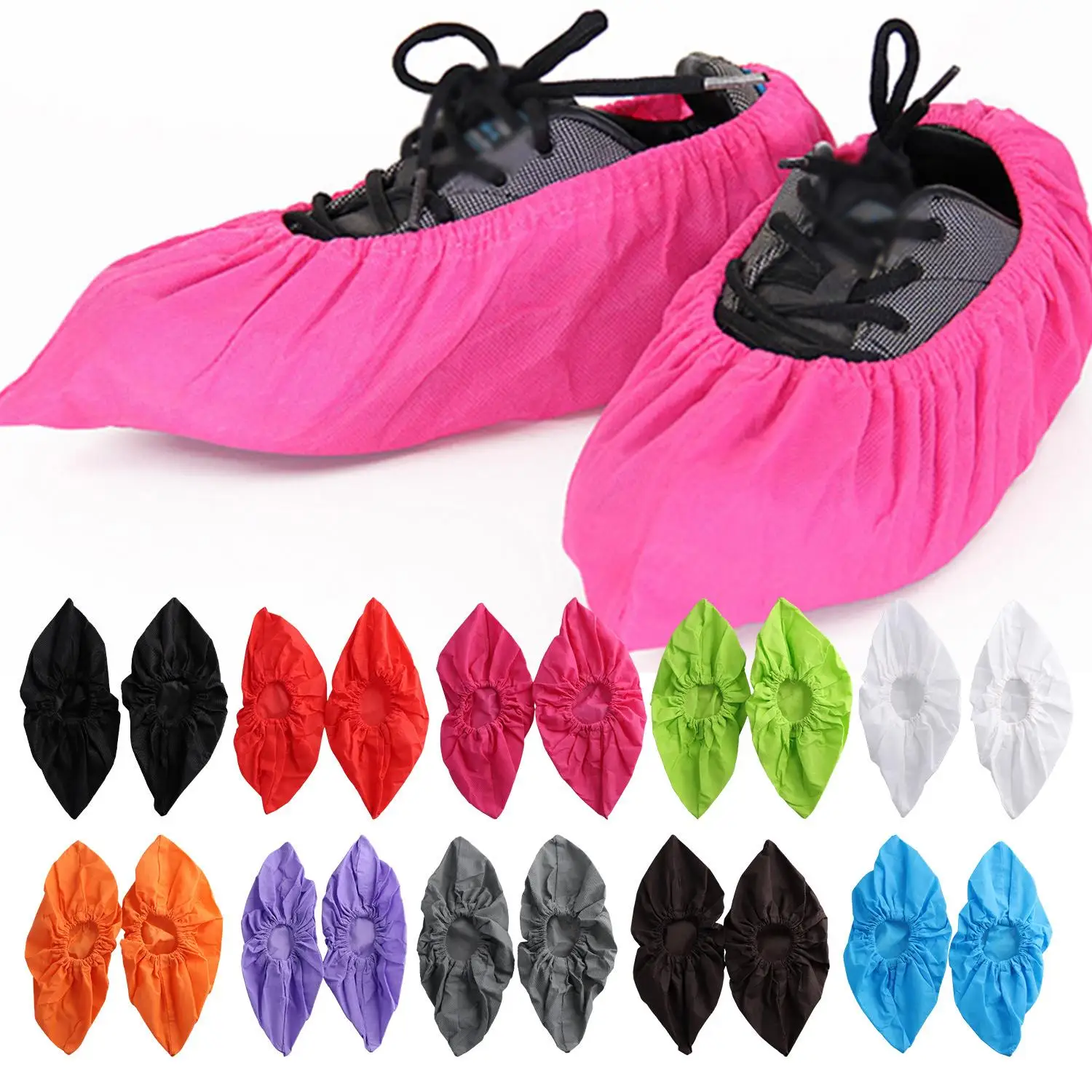 

Household Non-woven Shoe Covers Thick Reusable Non-slip Overshoes Indoor Keep Floor Carpet Cleaning Shoes Slippers Protector