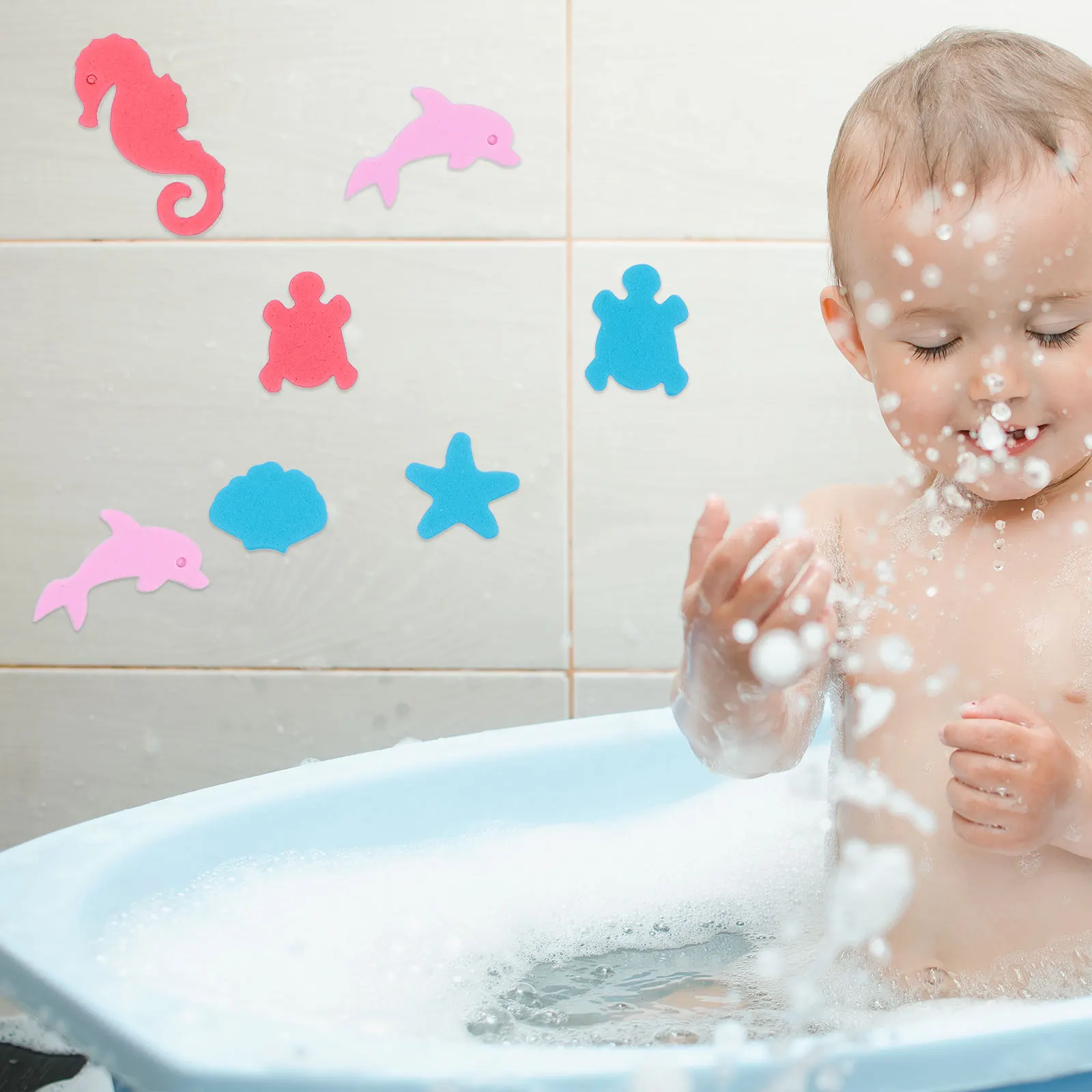 

40 Pcs Ocean Animal Foam Wall Stickers Removable Waterproof Bathroom Kids Room Decor Marine Creatures Bathtub Wall Stickers