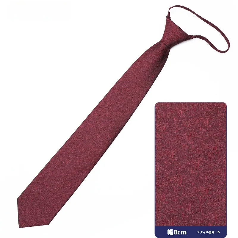 camolkeion-maroon-texture-8cm-wide-zipper-tie-busin-formal-wedding-om-no-tie-required-netie-chinese-manufacturer