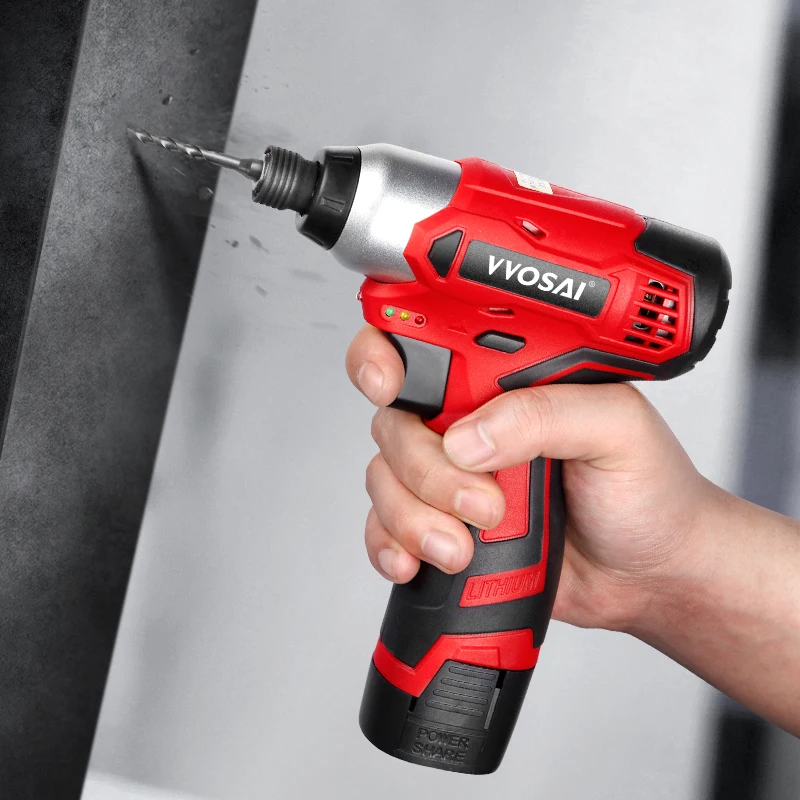 VVOSAI 100N.m MT-SER 16V Electric Drill Screwdriver impact Driver cordless drill Household Multifunction Hit Power Tools