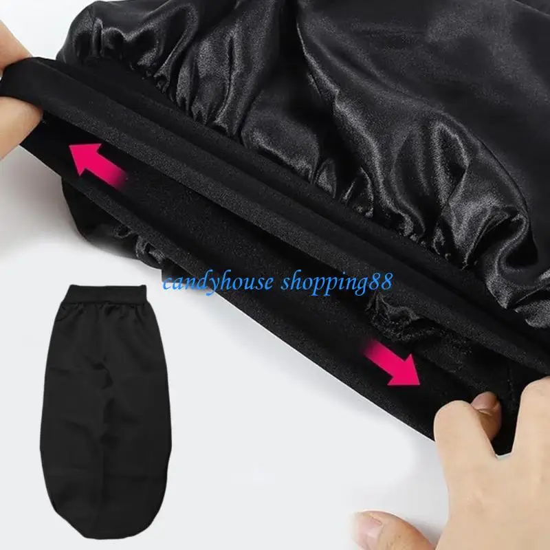 

D7YE Long Bonnet Satins Bonnet Silk Bonnet for Sleeping Elasticity Bands Sleep Caps,Silk Hair Bonnet for Braids Curly Hair