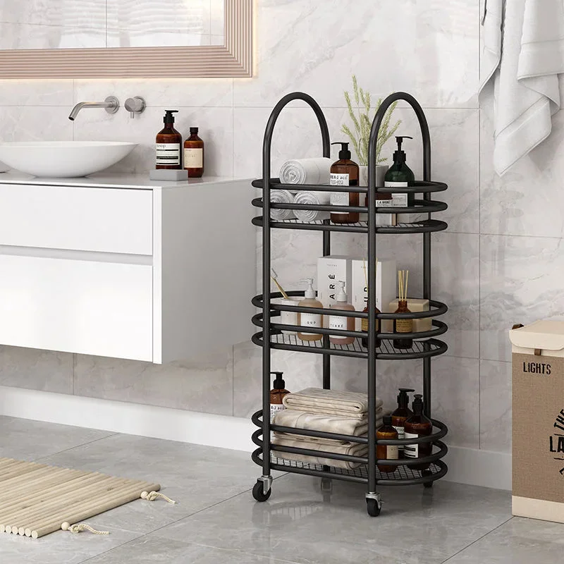 Trolleys Beauty Salon Trolley with Wheels Mobile Barber Shop Nail Tool Cart  Storage Rack Multifunctional Racks