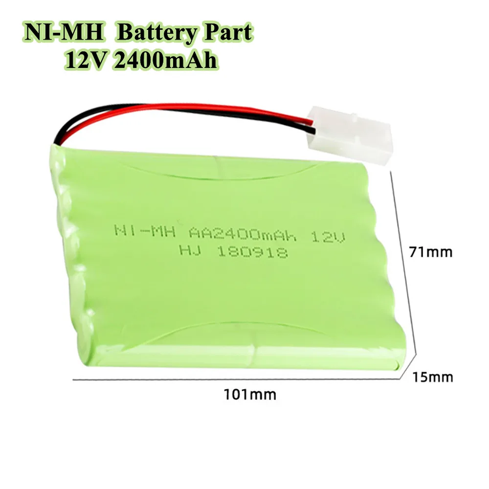 1Pc/Lot 12v 2400mah Ni-MH Battery For Rc toy Car Tanks Trains Robot Boat Gun Ni-MH AA 200mah 12v Rechargeable Battery