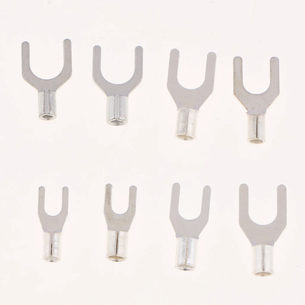 U Type Wire Connector Terminals Electro Tin Plated Copper Terminal Kit for DIY Electrical Wiring Solutions