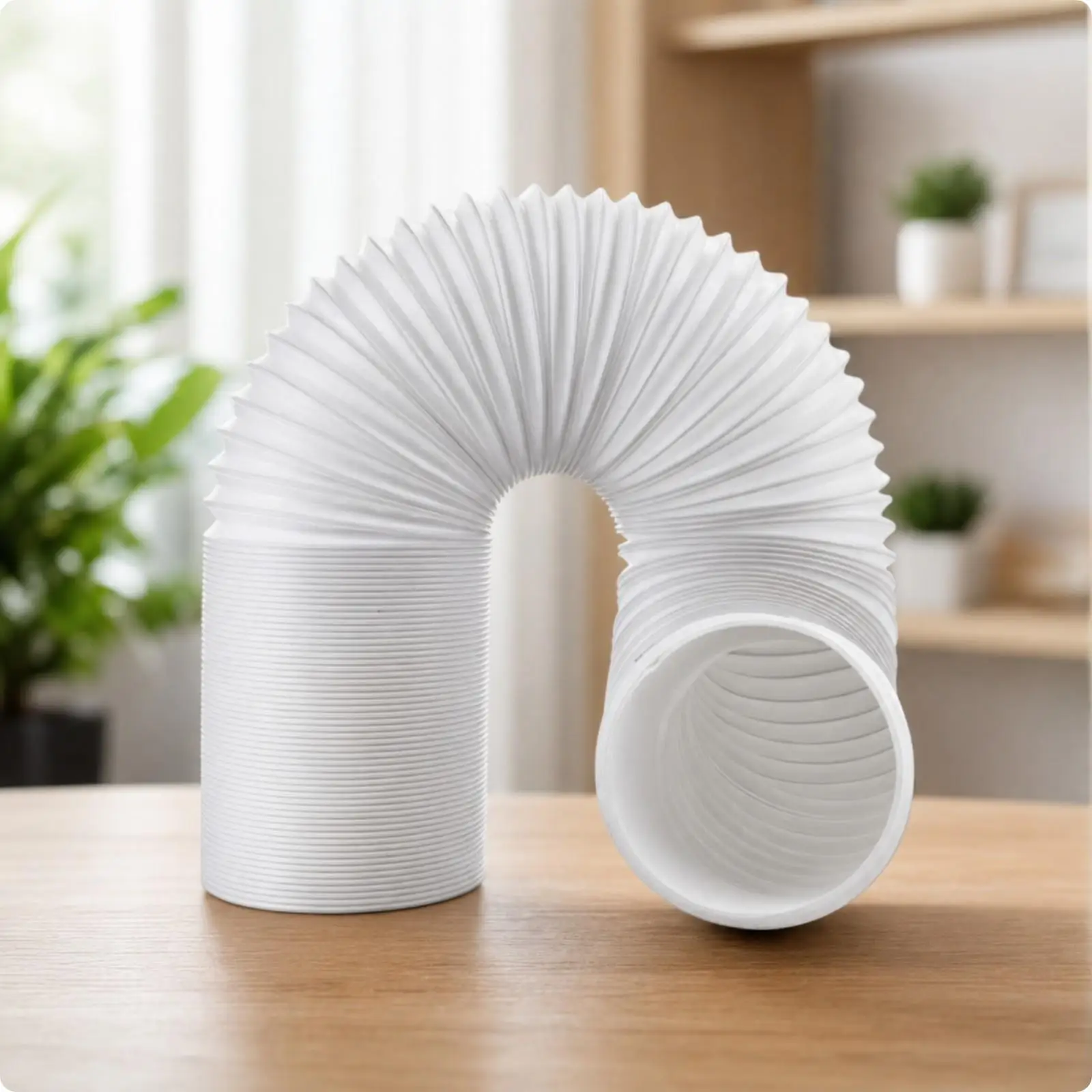 Flexible PVC Air Conditioner Hose 150mm Left Thread Portable AC Exhaust Duct Vent Kit for Window Wall Unit Replacement