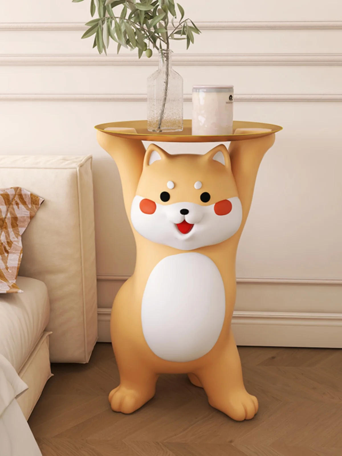 

Home Decorations Dog Sculptures Living Room Furniture Large Storage Side Table Nordic Interior Accessories Ornaments Statue
