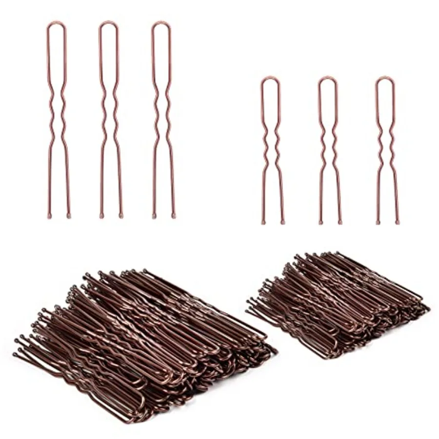 

Hair Pins for Women, 2inch and 2.75inch U Shaped Bobby Pins with Storage Box, 50Pcs of each size