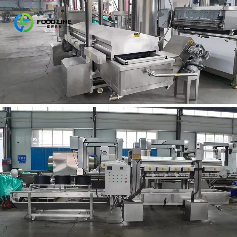 Customized Stainless French Fries Fried Chicken Fish Processing Production Line Electrical Water-oil French Fries Deep Fryer
