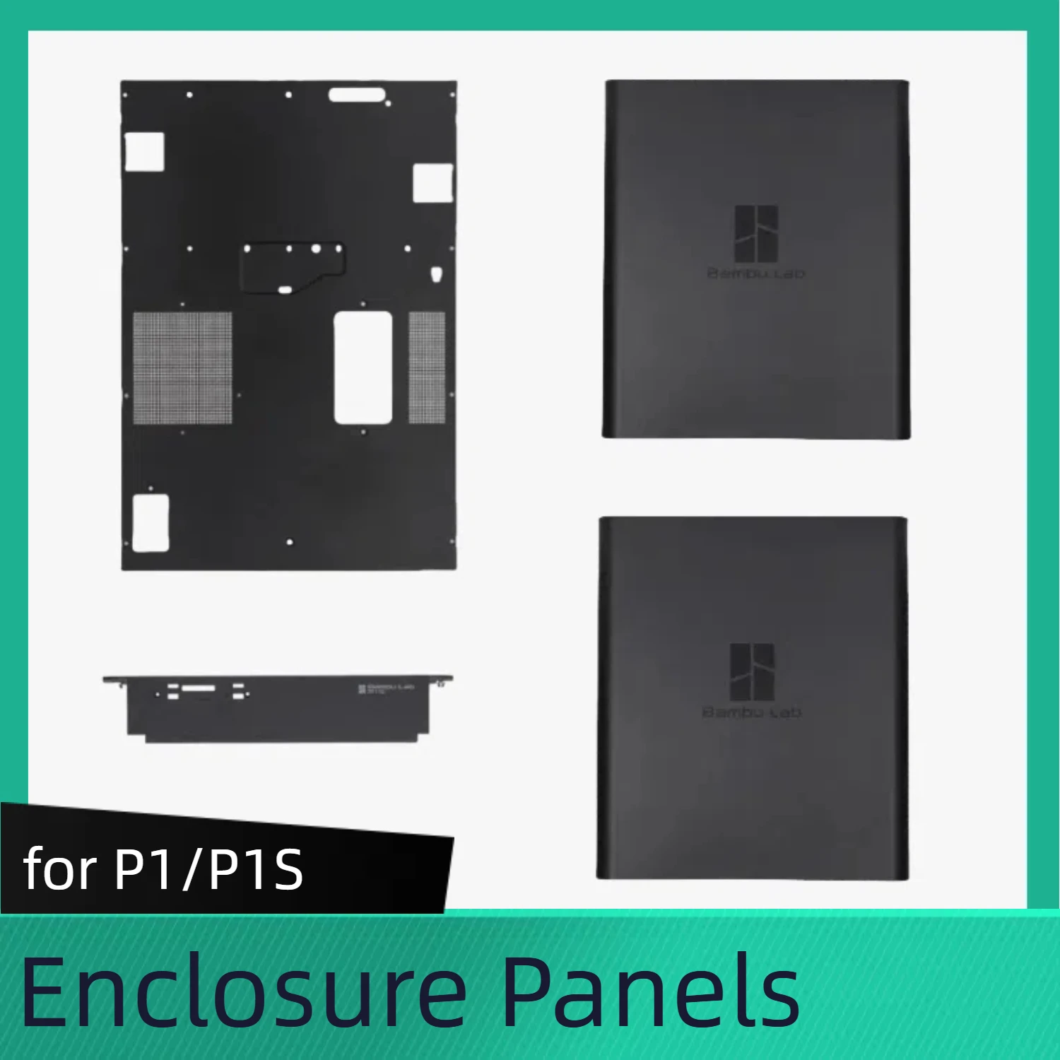 For Bambu P1S/P1P Housing Parts Rear Metal Panel Left/Right Plastic Panel for BambuLab P1S 3D Printer Accessories