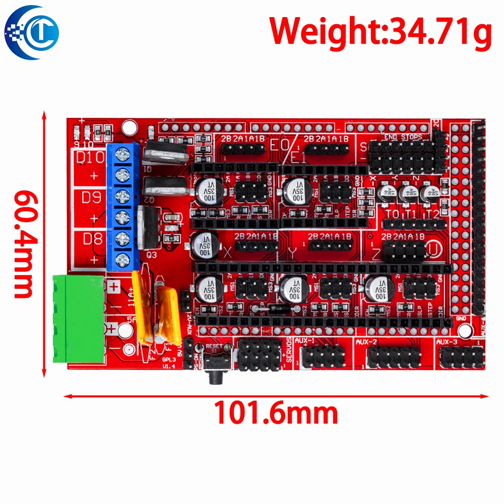 [Newest] 1PC Brand New 3D Printer Control Board - Compatible with RAMPS 1.4, RepRap, Mendel & Prusa