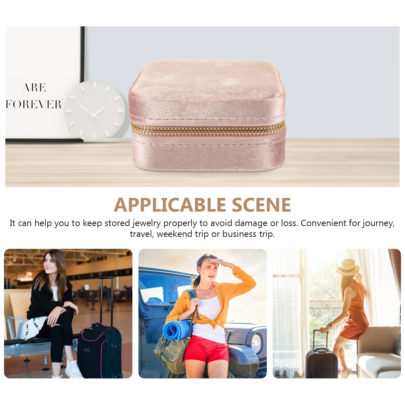 

Portable Mini Travel Jewelry Box for Women Decorative Container Earrings ganizer Storage Case Jewelery Display Tool Pendants