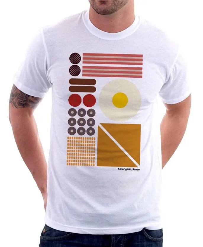 

Full English Breakfast food continental egg sausages bacon tshirt 9457